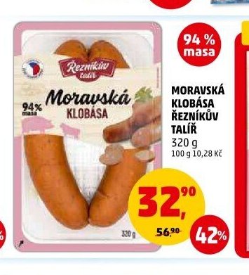 MORAVSKÁ KLOBÁSA ŘEZNÍKŮV TALÍŘ