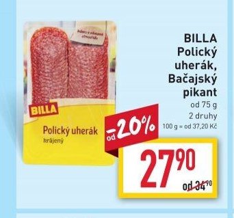 BILLA Polický uherák, Bačajský pikant