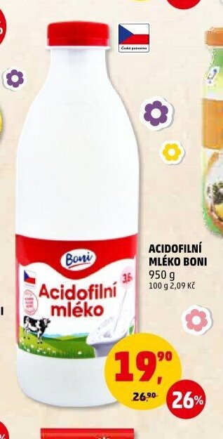 ACIDOFILNÍ MLÉKO BONI