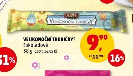 Velikonoční trubičky čokoládové