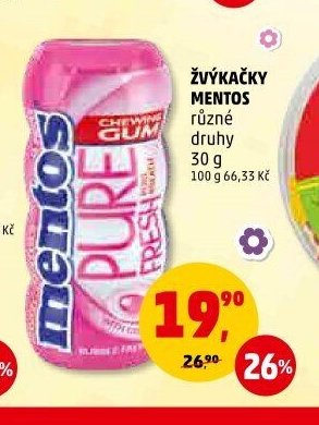 Žvýkačky Mentos