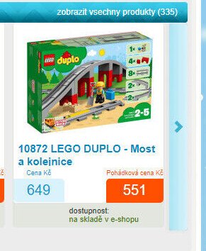 10872 LEGO DUPLO - Most a kolejnice