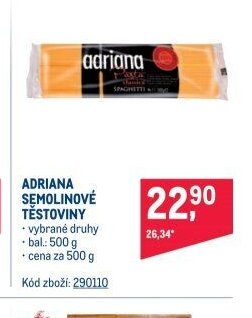 ADRIANA SEMOLINOVÉ TĚSTOVINY