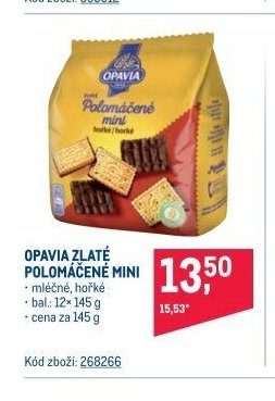 OPAVIA ZLATÉ POLOMÁČENÉ MINI