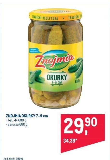 ZNOJMIA OKURKY 7-9 cm