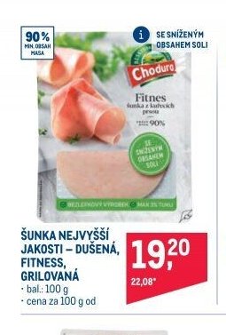 ŠUNKA NEJVYŠŠÍ JAKOSTI - DUŠENÁ, FITNESS, GRILOVANÁ