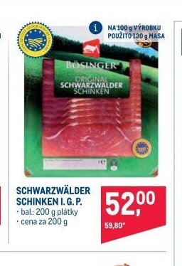 SCHWARZWÄLDER SCHINKEN I. G. P.