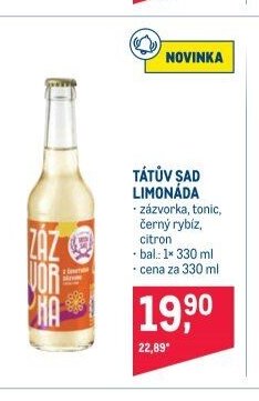 TÁTŮV SAD LIMONÁDA zázvorka, tonic, černý rybíz, citron