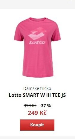Dámské tričko Lotto SMART W III TEE JS