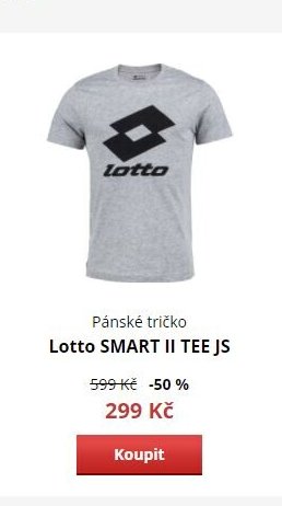 Pánské tričko Lotto SMART II TEE JS