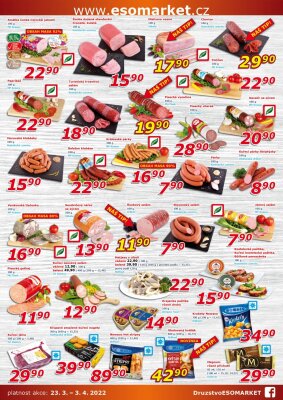 akční leták ESO MARKET 23.3.2022-3.4.2022