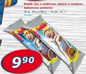 Dezert mléčný snack Bobík