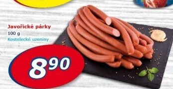 Párky javořické Kostelecké uzeniny