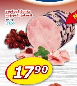 Šunka vepřová nejvyšší jakosti LE&amp
