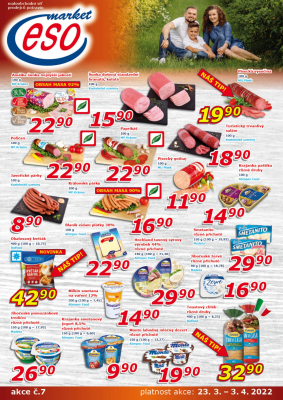 akční leták ESO MARKET 23.3.2022-3.4.2022