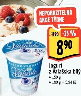 Bílý jogurt z Valašska Mlékárna Valašské Meziříčí