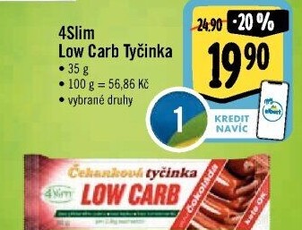 Čekanková tyčinka Low carb 4Slim