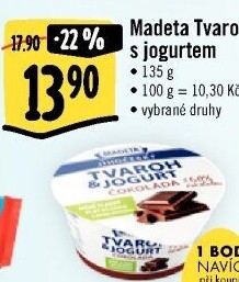 Dezert tvaroh s jogurtem jihočeský Madeta