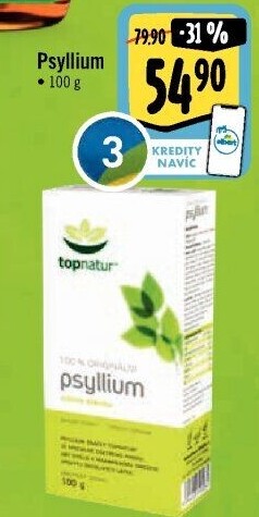 Doplněk stravy na podporu funkce střev Psyllium Topnatur