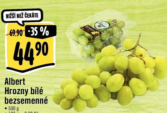 Hrozny bílé bezsemenné Albert