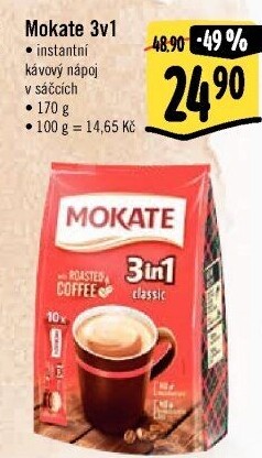 Instantní káva porcovaná 3v1 Mokate