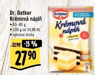 Krémová náplň Dr. Oetker