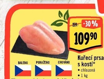 Kuřecí prsa s kostí