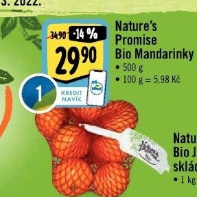 Mandarinky bio Nature'