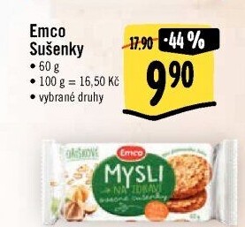 Ovesné sušenky Mysli na zdraví Emco