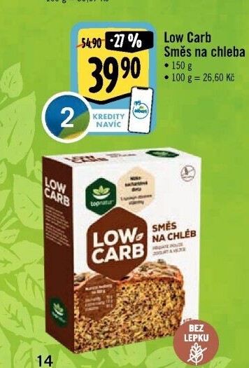 Směs na chléb Low Carb Topnatur