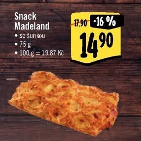 Snack Madeland se šunkou La Lorraine