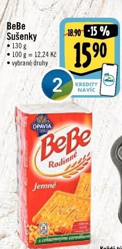 Sušenky Rodinné BeBe Opavia