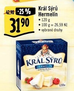 Sýr Hermelín Král sýrů