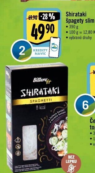Těstoviny Shirataki Bitters Fit