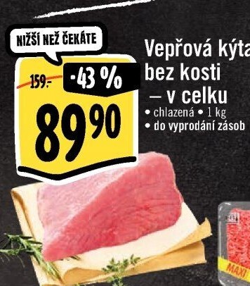 Vepřová kýta bez kosti