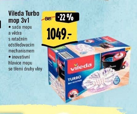Vileda Turbo mop 3v1