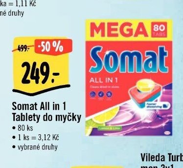 Somat All in 1 Tablety do myčky