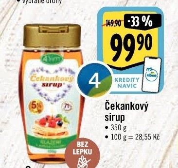 Čekankový sirup 4Slim