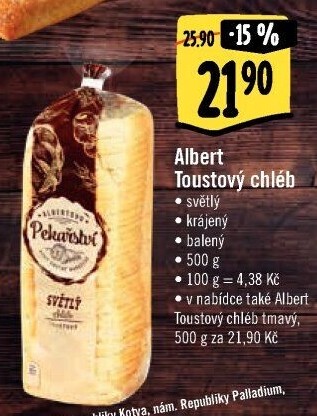 Toustový chléb Albert