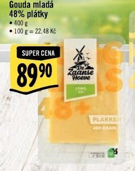 Gouda mladá 48% plátky