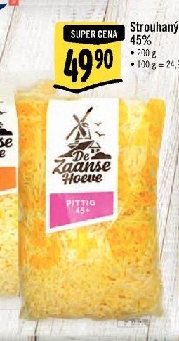 Strouhaný sýr 45%