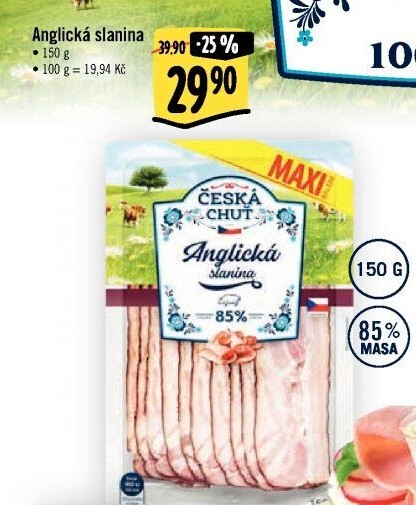 Anglická slanina Česká chuť