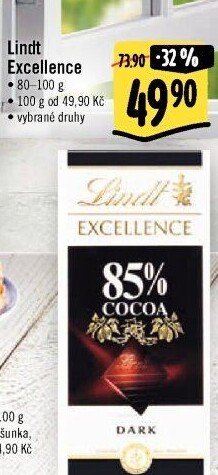 Čokoláda Excellence Lindt
