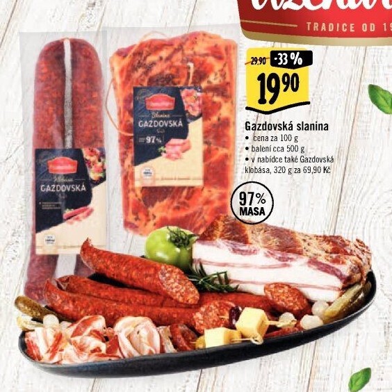Gazdovská slanina Albertovo uzenářství