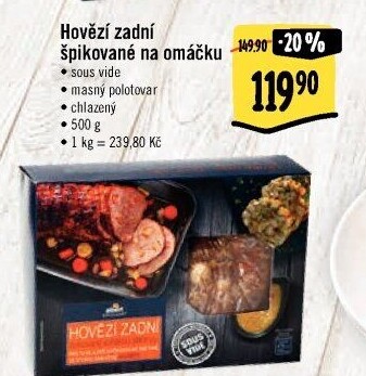 Hovězí zadní na omáčku Sous vide Albert Excellent