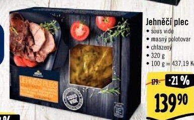 Jehněčí plec Sous vide Albert Excellent
