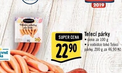 Párky s telecím masem