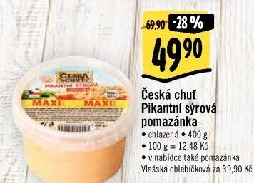 Pikantní sýrová pomazánka Česká chuť