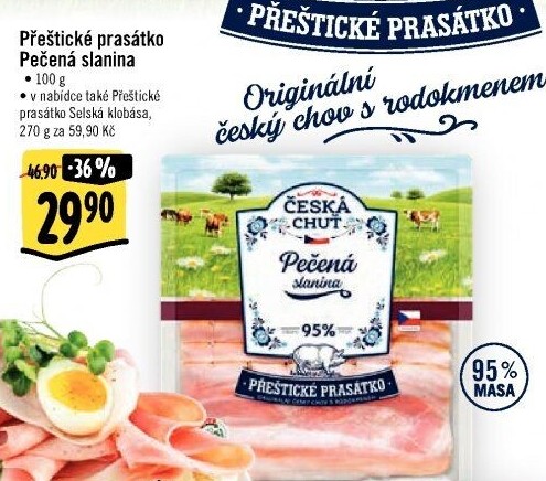 Slanina pečená Přeštické prasátko Česká chuť