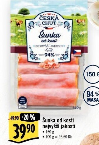 Šunka od kosti nejvyšší jakosti Česká chuť